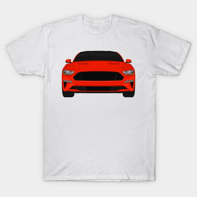 Mustang GT Race-Red + Black roof T-Shirt by VENZ0LIC